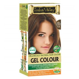Gélová farba na vlasy Tmavomedená Blond 7.4 - Indus Valley