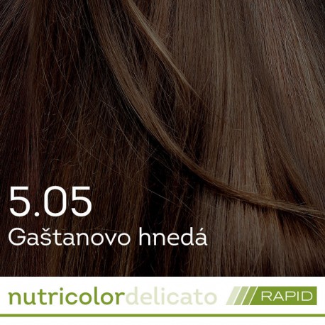 Nutricolor Delicato RAPID farba na vlasy - Gaštanová svetlá hnedá 5.05 140ml - Biokap