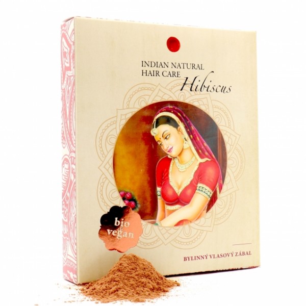 Ibištekový prášok (s hennou farba, bez henny zábal)- Hibiscus 200g - Indian Natural Hair Care