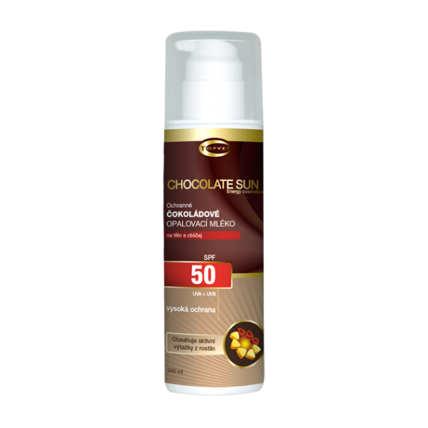 Obrázok Topvet Chocolate Sun opaľovacie mlieko SPF 50  200 ml