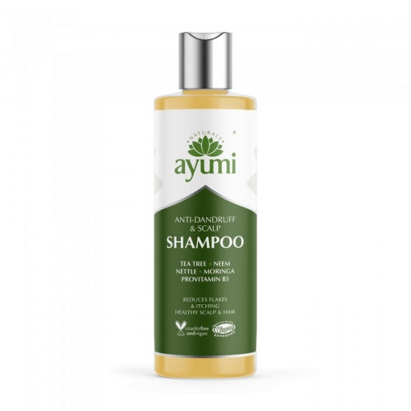 Šampón na vlasy proti lupinám s neemom a moringou 250ml - AYUMI